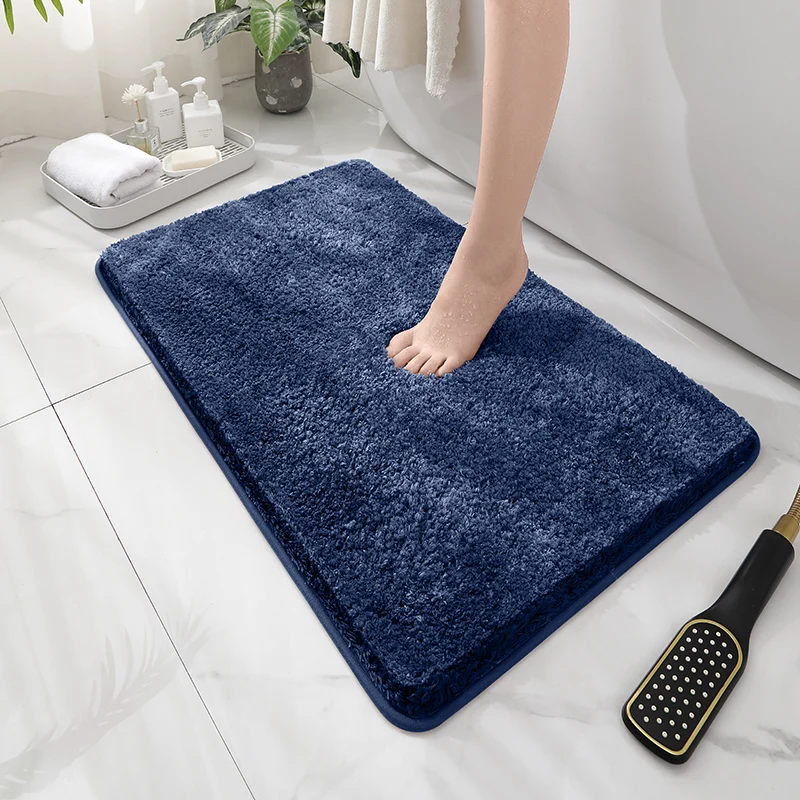 Luxurious Plush Floor Mat - Soft, Non-Slip, and Highly Absorbent for Bathroom, Bedroom, or Living Room