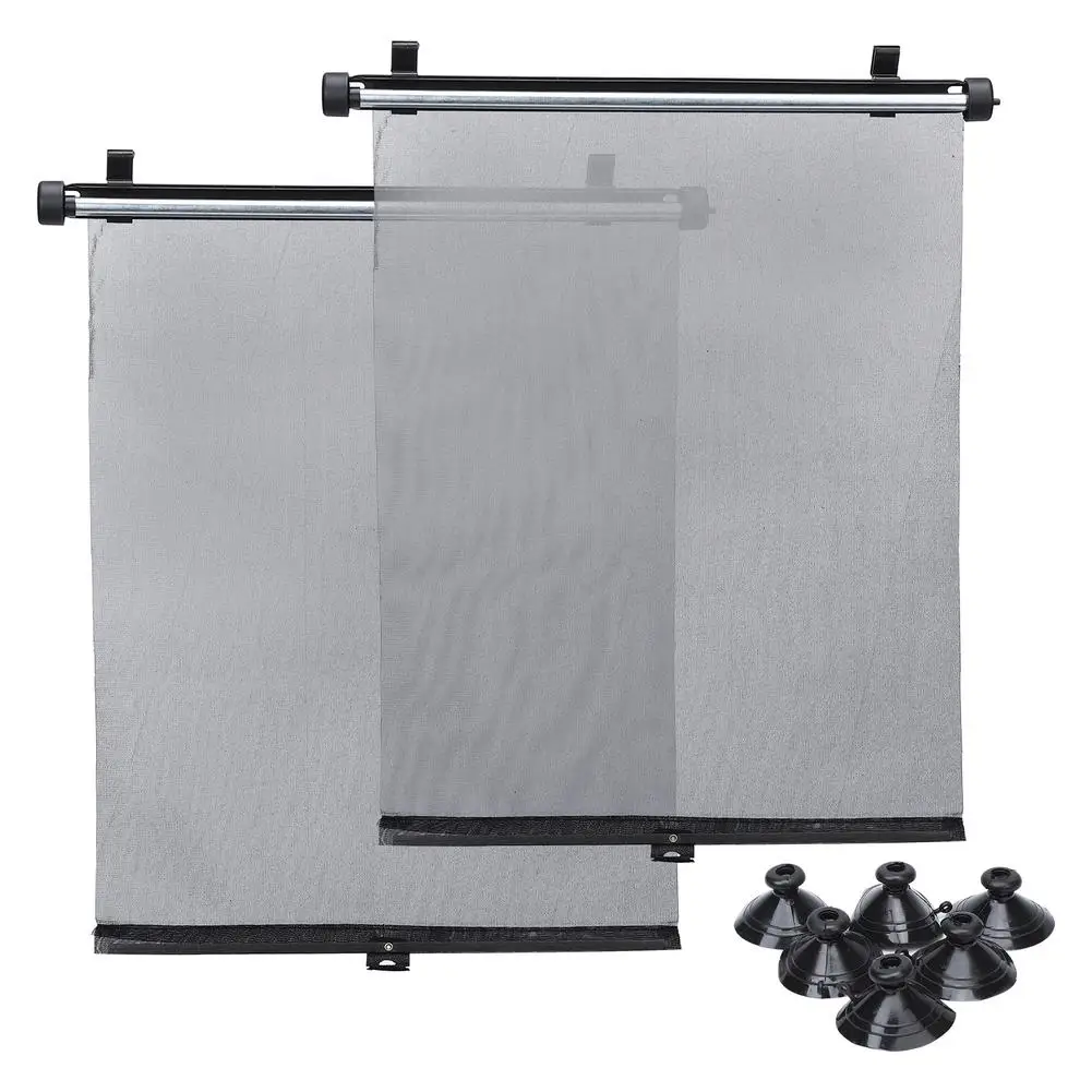 2PcsCarWindowShadesRollerSunshadeForBabyRetractableSideCarCurtainsWindowSunShade