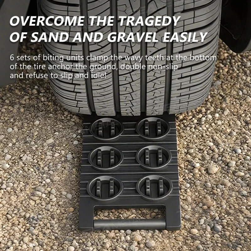 Car Tire Emergency Anti-skid Board Blalion Recovery Tracks Traction Mat Board Snow Chain Shovel Ramps Pad Off Road Accessories