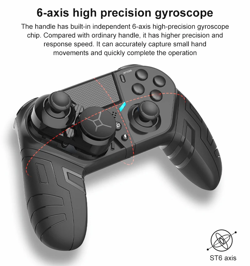 Mini Wireless Gamepad For Switch Lite/OLED Game Controller Vibration Video Game Joystick Controller Support Turbo Programmable