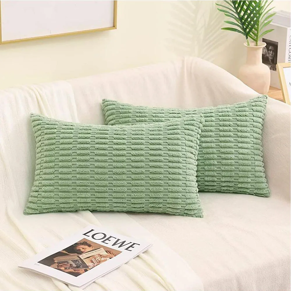 DecorUhome Decorative Pillow Cover Corduroy Pillowcases for Pillows