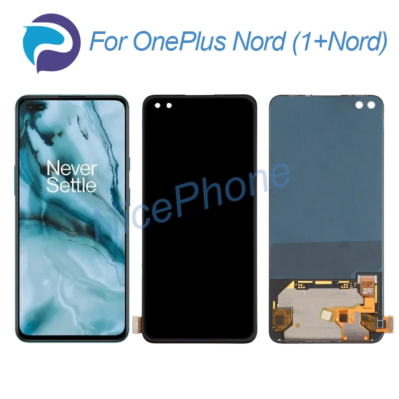 Для ONEPLUS Nord LCD дисплей кодирующий преобразователь сенсорного экрана в сборе Замена 6,44 