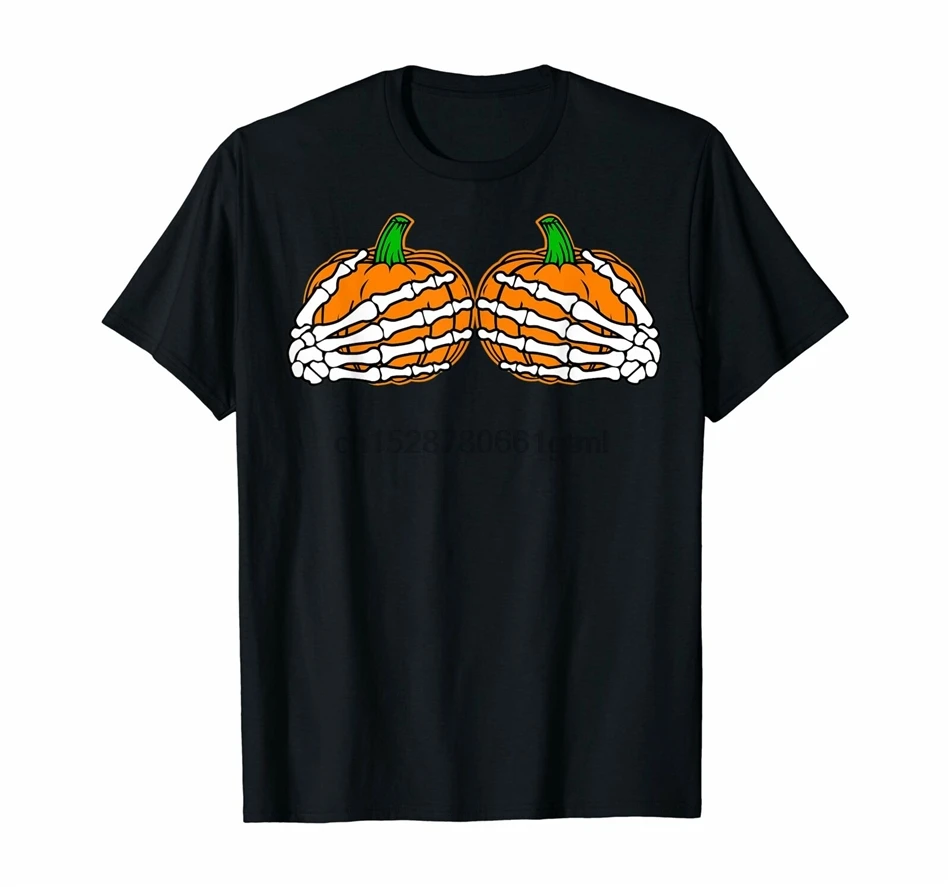 Funny Halloween Skeleton Hands On Chest 