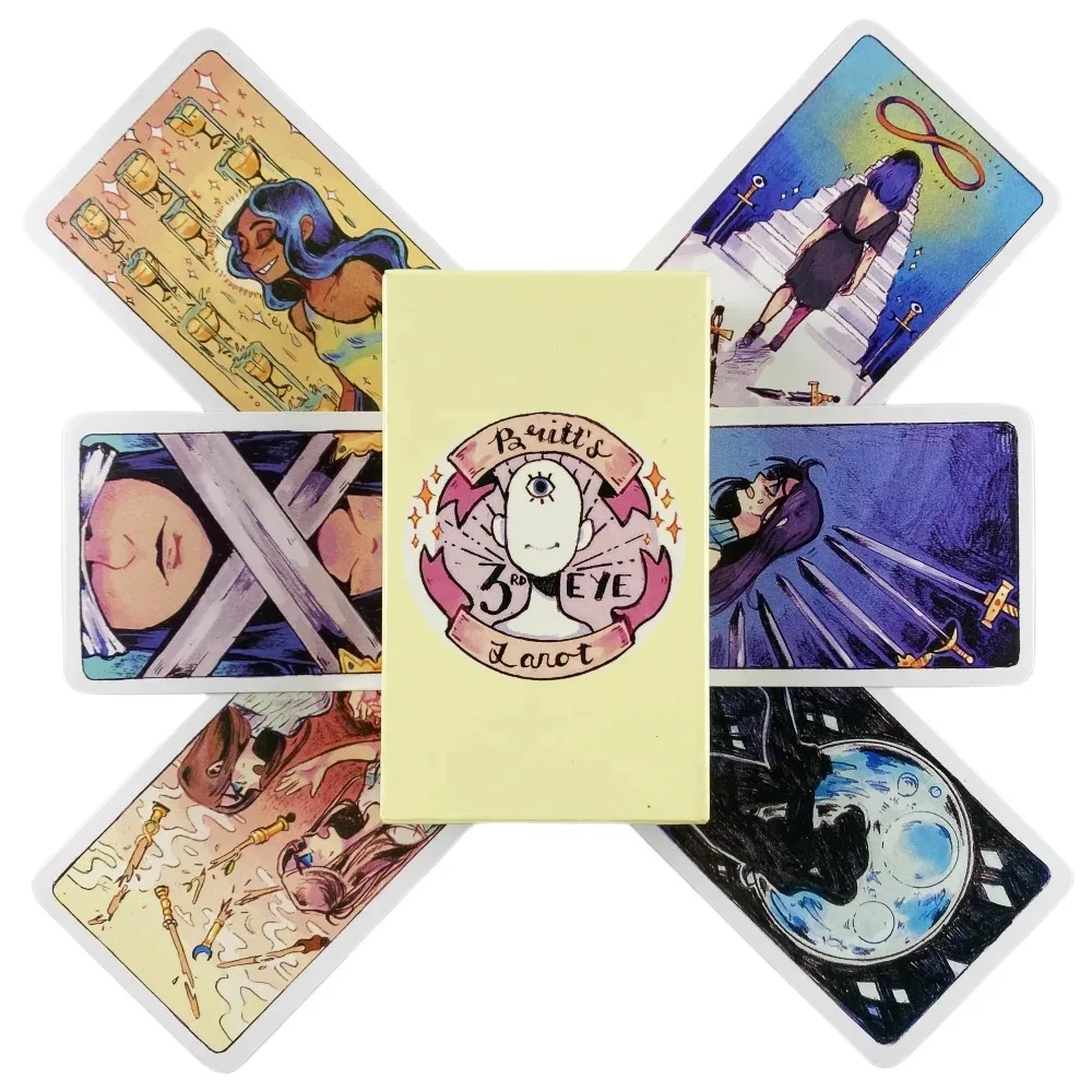 

Britt's Third Eye Tarot Card Circle Of Life Horror Mystic Mondays Tarot Friends Party Board Game Divination Fate Deck