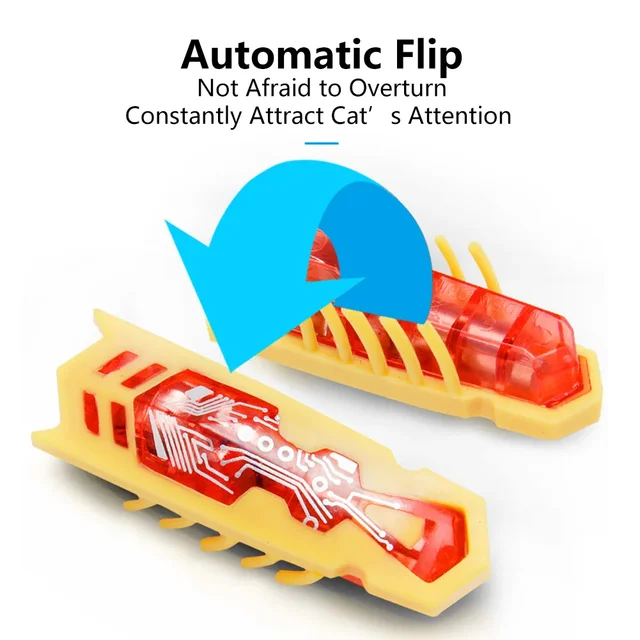 Funny Electric Bugs Catnip Toy Automatic Tunnel Mini Robot Bug Vibration Insect Toys For Cats Battery Operated Cockroach Ladybug 5
