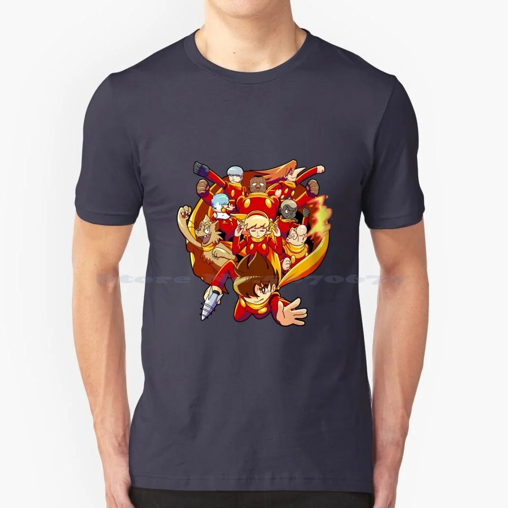 Cyborg 009 Maglietta 100% Cotone Tee Cyborg 009 Anime Manga Cartoon Retro Red