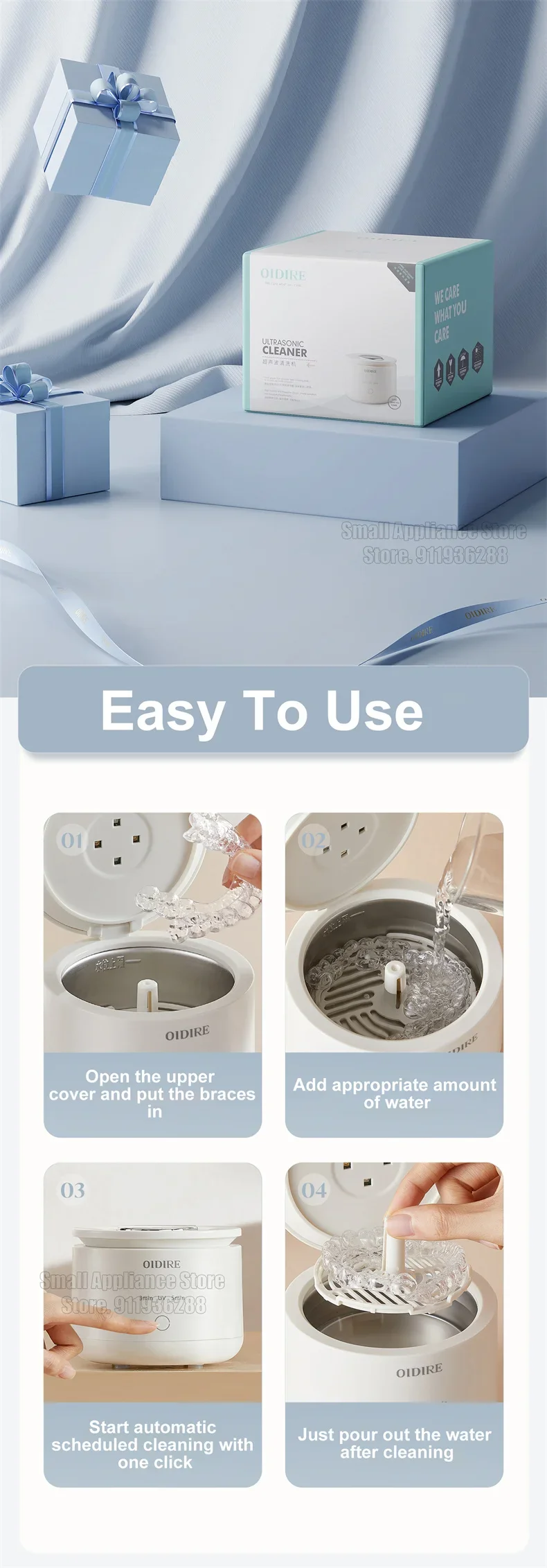 Xiaomi OiDiRe ODi-YT01 Ultrasonic Cleaning Machine for Braces