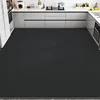 Pvc Kitchen Floor Mat Oversized Black Carpet Waterproof Oil-proof Non-slip Large Rug Solid Gray Washable Leather Mats 주방 바닥 매트 2