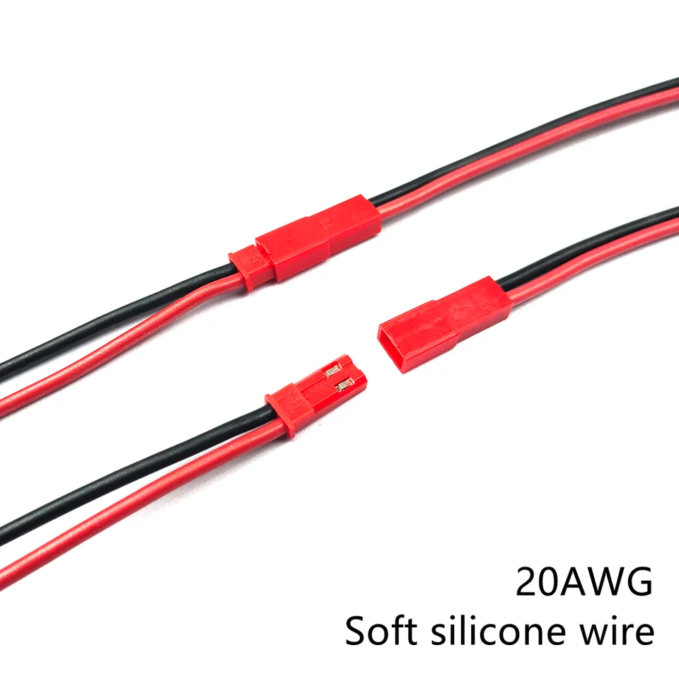 thumbnail image 2 of SIM&NAT 20 Pairs JST Connectors - 20 AWG 2 Pin Silicone Wire For RC Toys & Batteries 2 of 12