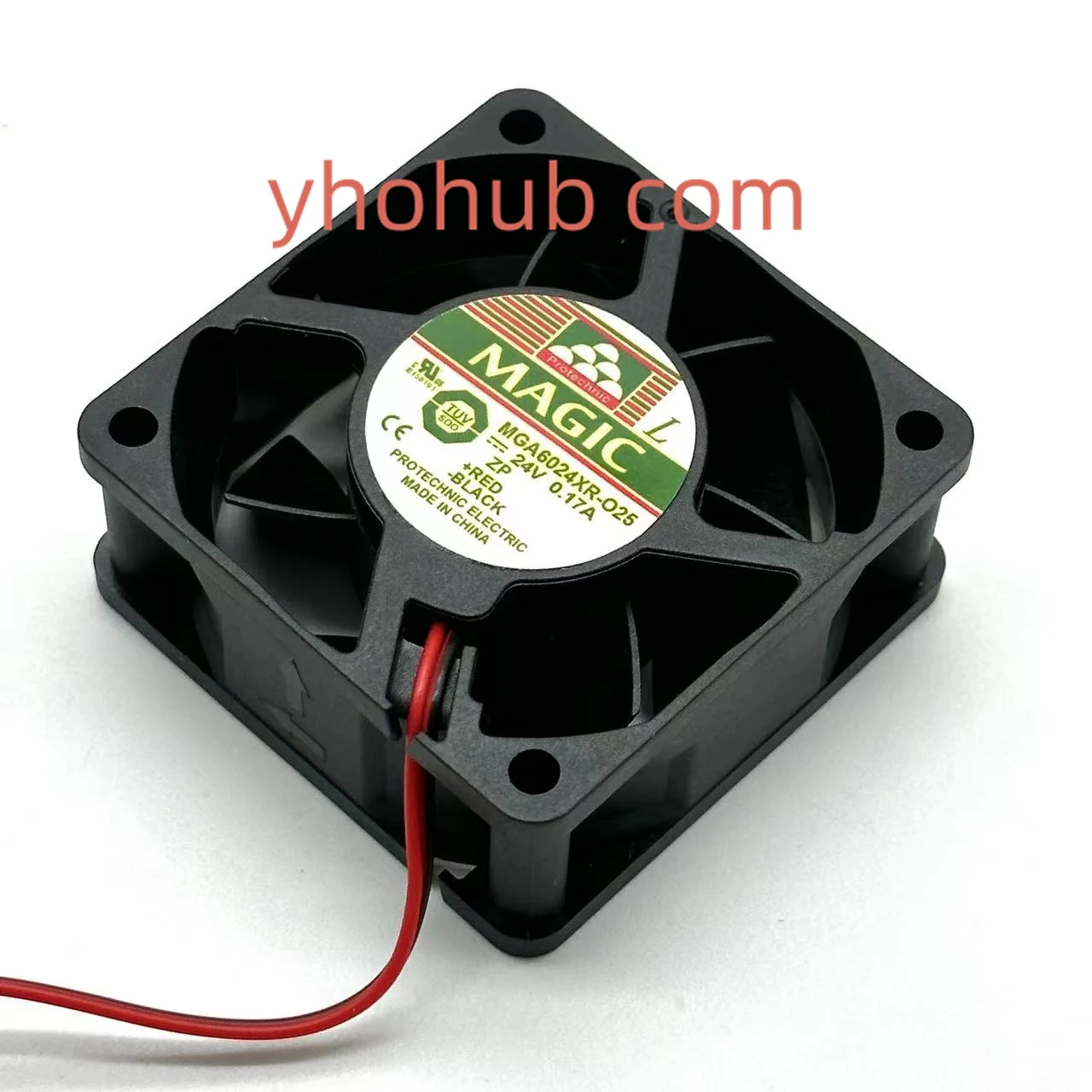 

Magic MGA6024XR-025 MGA6024XR-O25 DC 24V 0.17A 60x60x25mm 2-wire Server Cooling Fan