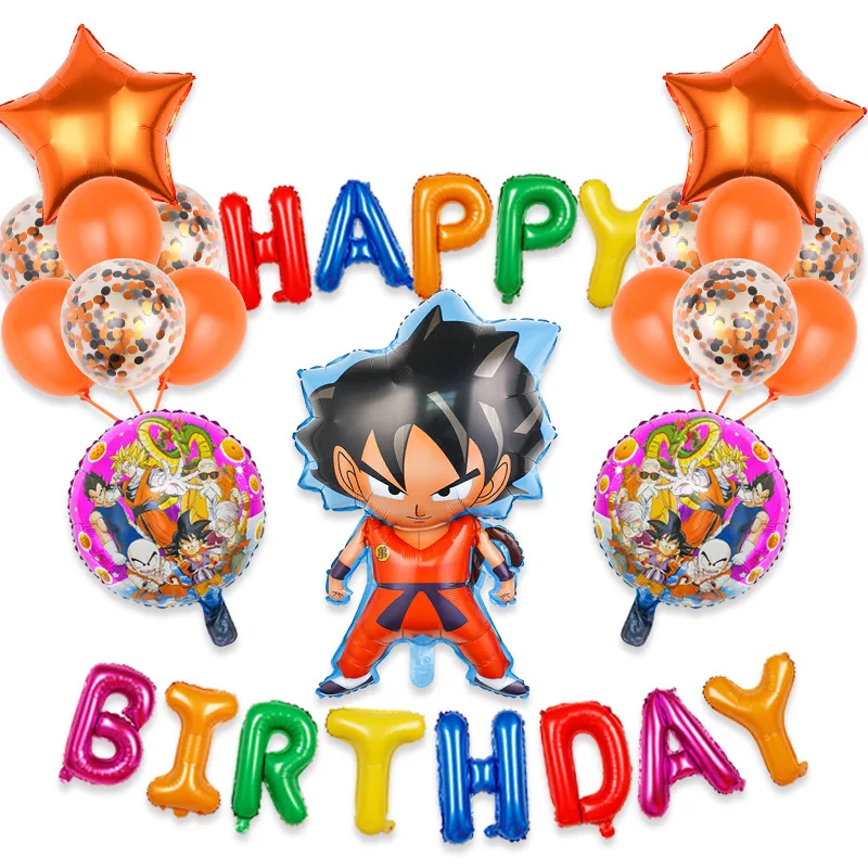 thumbnail image 4 of Decoraciones para fiesta de cumpleaños de Dragon Ball Z Globos de Son Goku Vasos de papel Platos Servilletas Suministros Telones de fondo Recuerdos de fiesta Baby Shower, 4 of 5