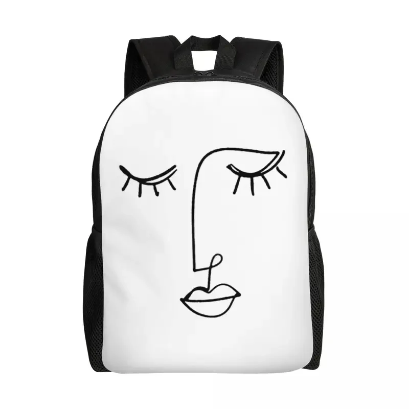 

Custom One Line Face Art Backpacks for Men Women Waterproof College School Pablo Picasso Bag Printing Bookbags
