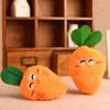 3pcs Pet Dog Squeaky Carrot Plush Toys Stuffed Soft Dog Cat Chew Interactive Toys for Dogs Cats Teeth Cleaning Pet Supplies 2