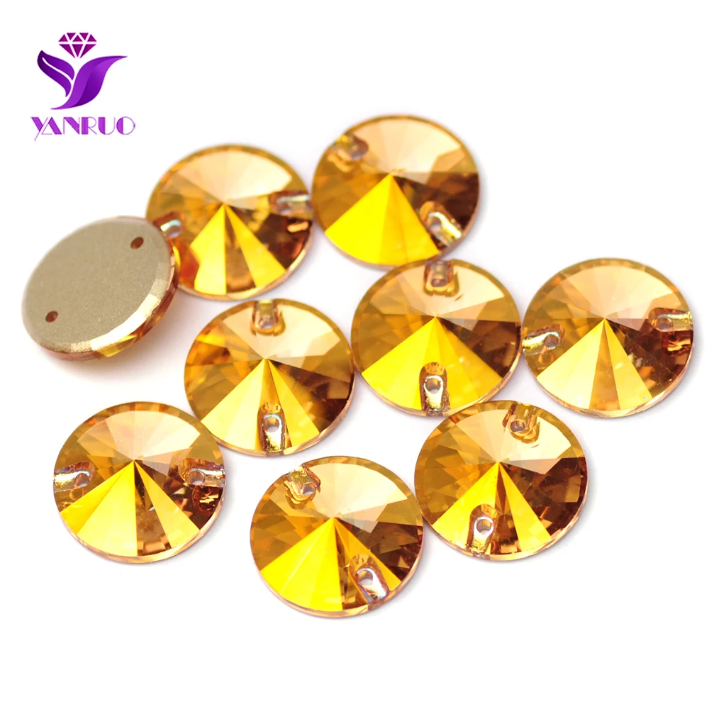 Premium Round Sew-On Rhinestones – Flat Back Glass Stones