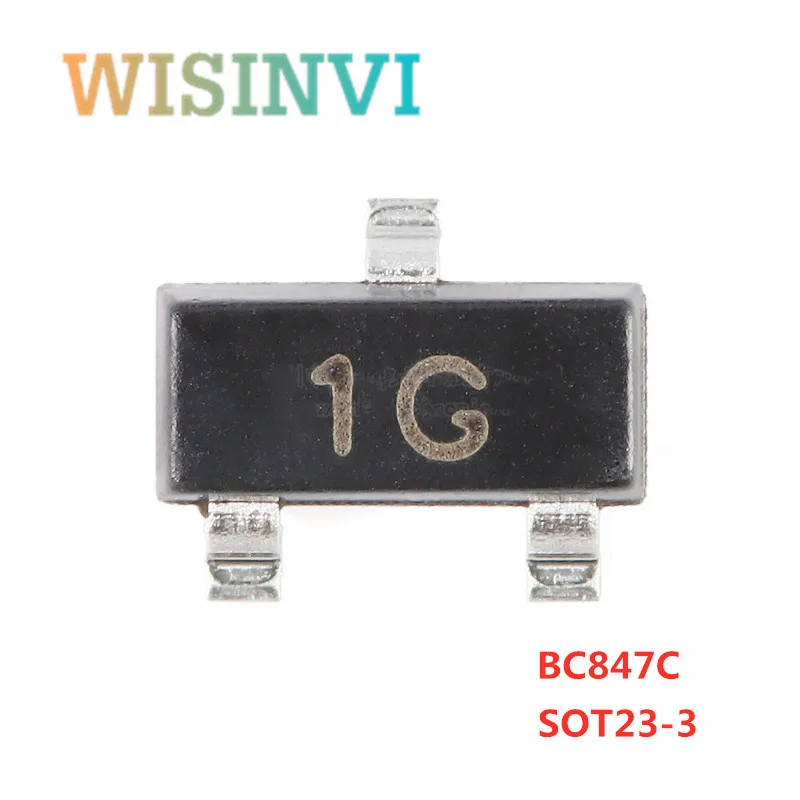 Carretel Bc847 Bc847c 1g Sot23 Npn 45v 0.1a 1g Sot-23 Transistor 3000 Peças no