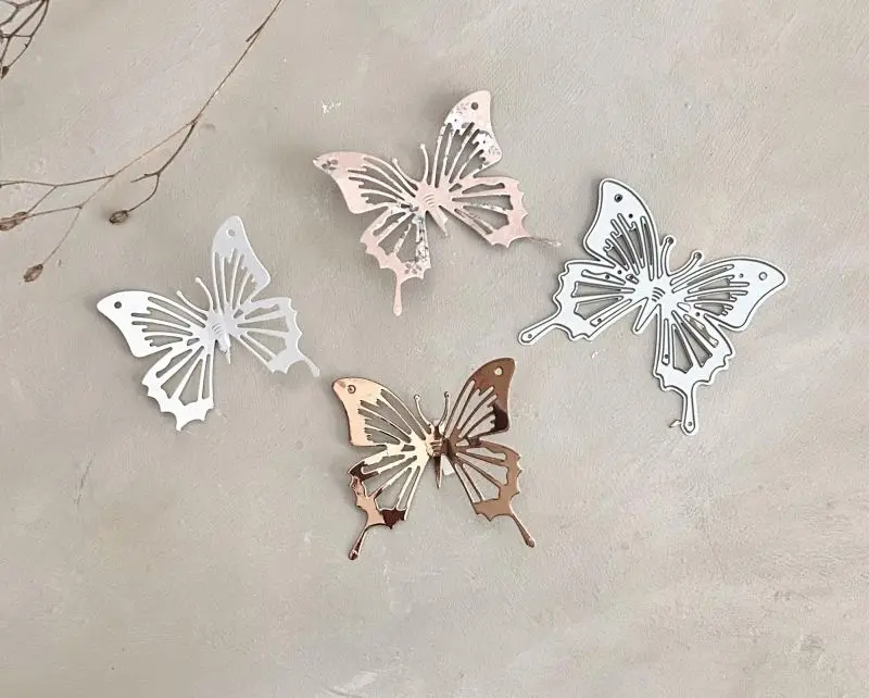 돼지 공예 금속 절단 다이 컷 다이 금형 나비 꽃 편지 스크랩북 종이 공예 칼 금형 블레이드 펀치 스텐실 다이