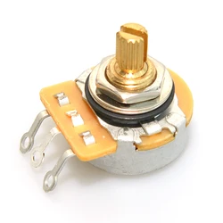 Premium Brass Split Shaft Potentiometer for Guitar and Bass Tone Control (A500K 15mm x 1pcs)
