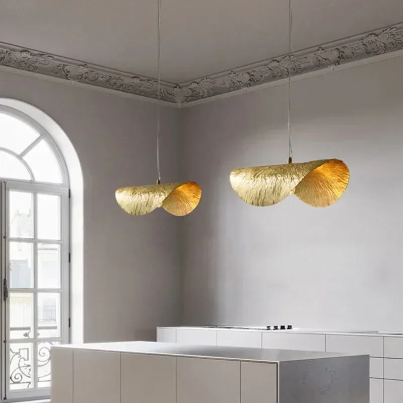 New Chinese Lotus Leaf Chandelier Zen Tea Table Hot Pot Kitchen Retro Creative Light Luxury Staircase Bar Decorative Lighting 2