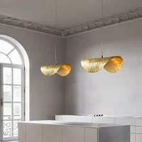 New Chinese Lotus Leaf Chandelier Zen Tea Table Hot Pot Kitchen Retro Creative Light Luxury Staircase Bar Decorative Lighting 2