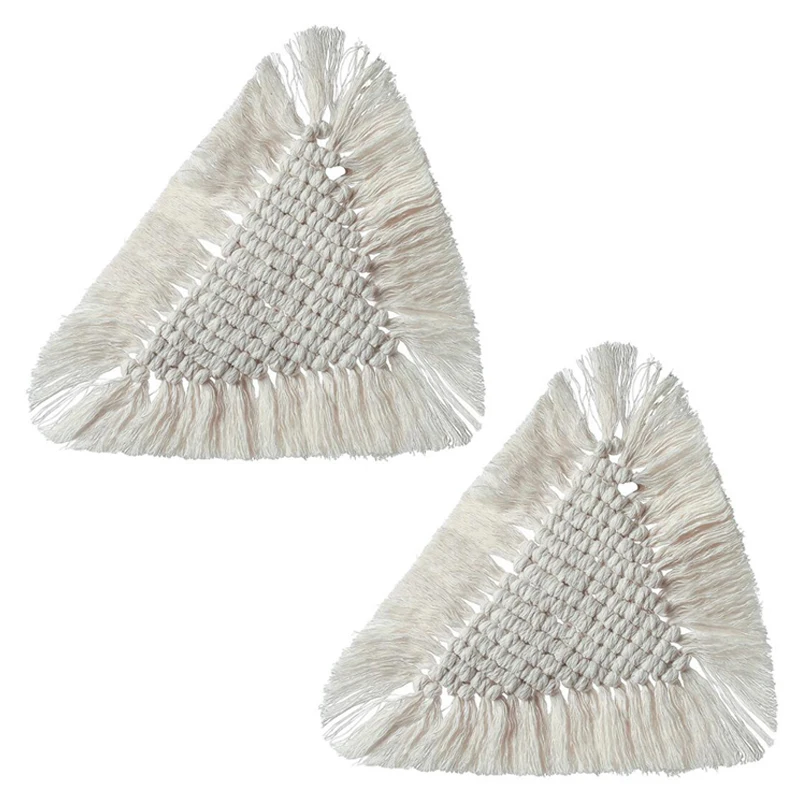 

BEAU-2PCS макраме салфетки для обеденного стола-хлопковые тканые салфетки для богемной свадебной столовой, кухонный Декор для дома