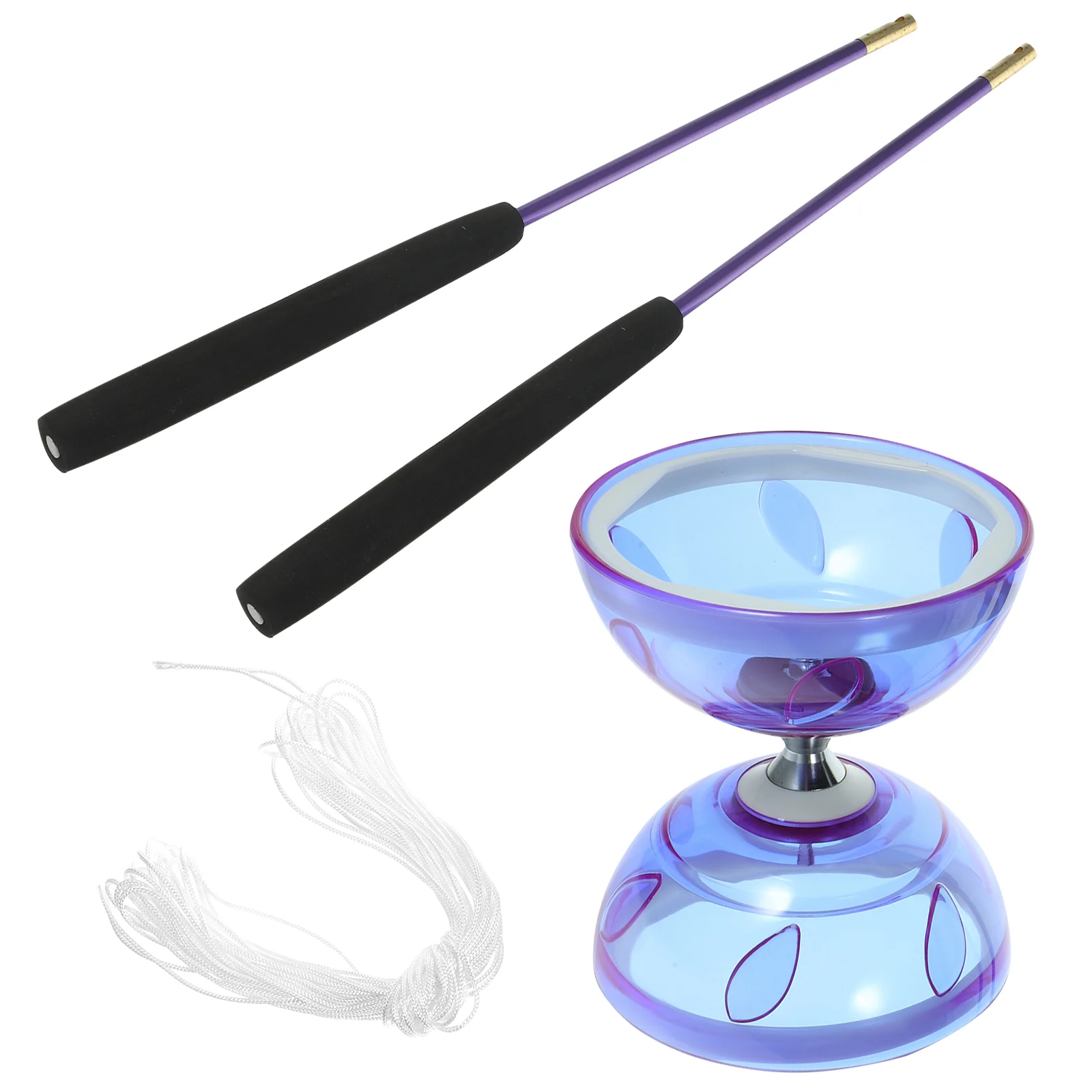 Diabolo Yoyo Chinese Toy Kids Bearing Set Plastic Toys Sticks Triple