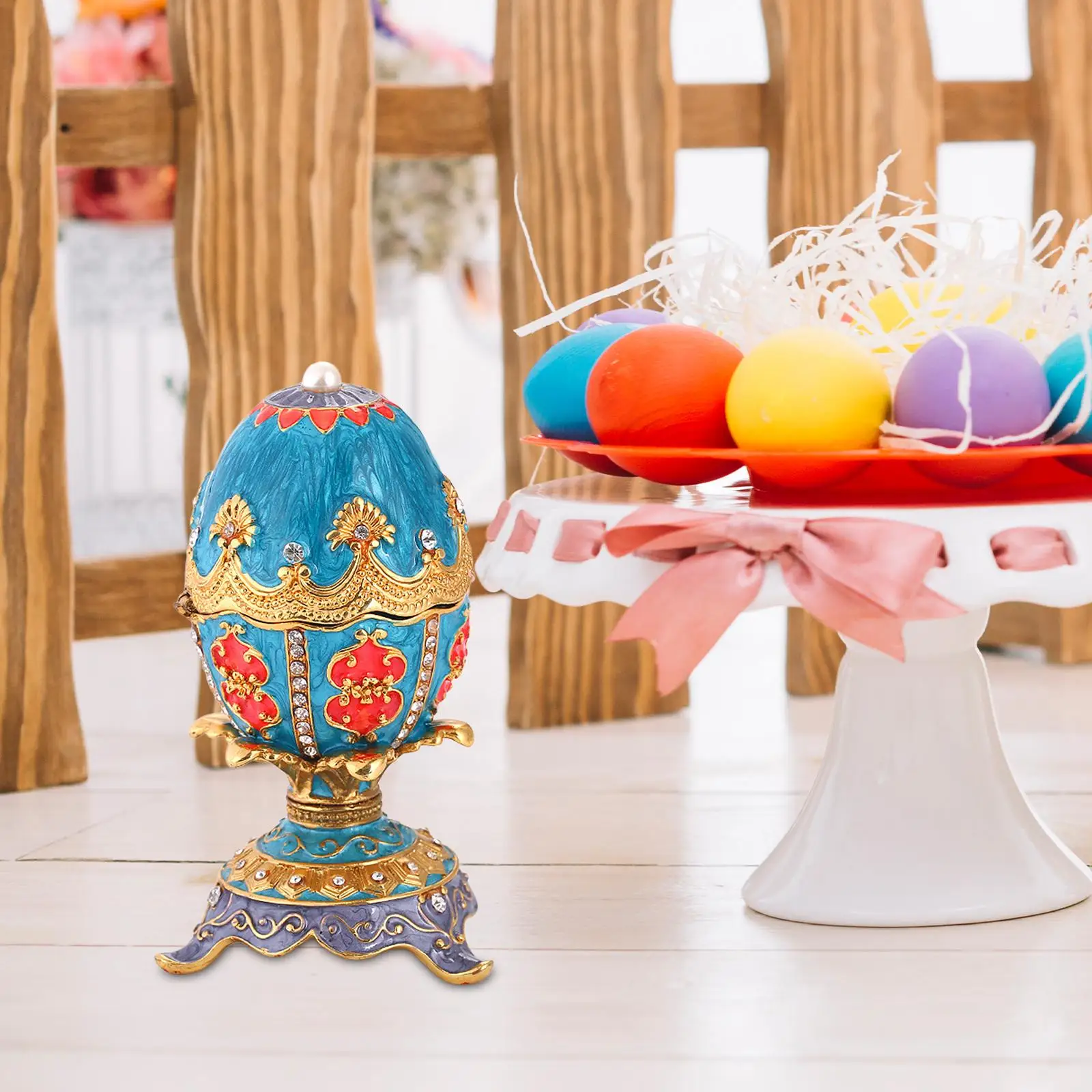 

Эмалированная шкатулка для ювелирных украшений, шкатулка для безделушек, держатель для сережек, органайзер для ювелирных украшений на Пасху, предпочтение, выпускной, свадьбу, годовщину