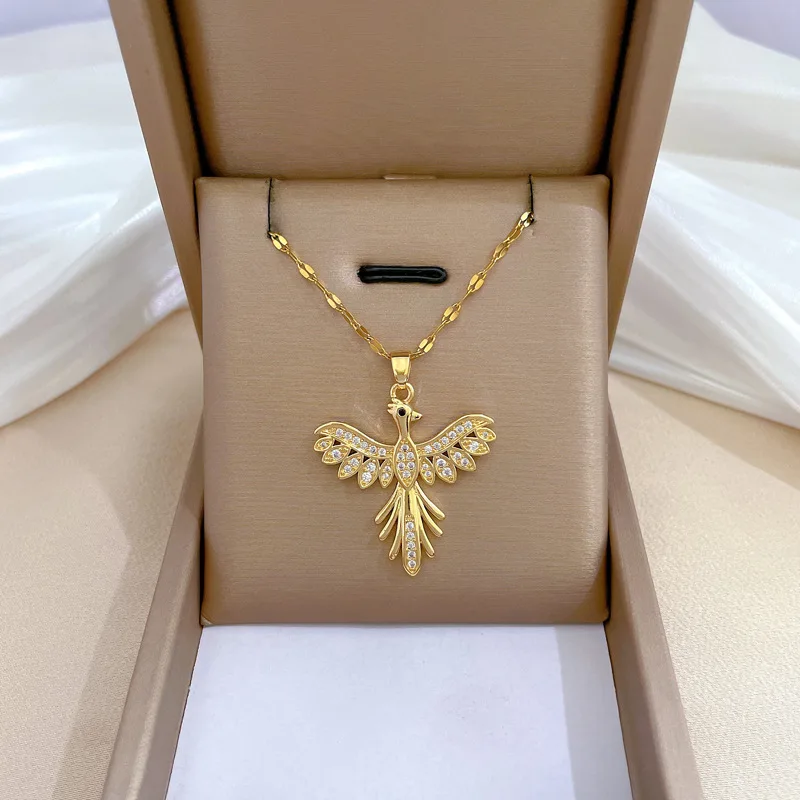 Trendy Phoenix Necklace Lifestyle Image 2