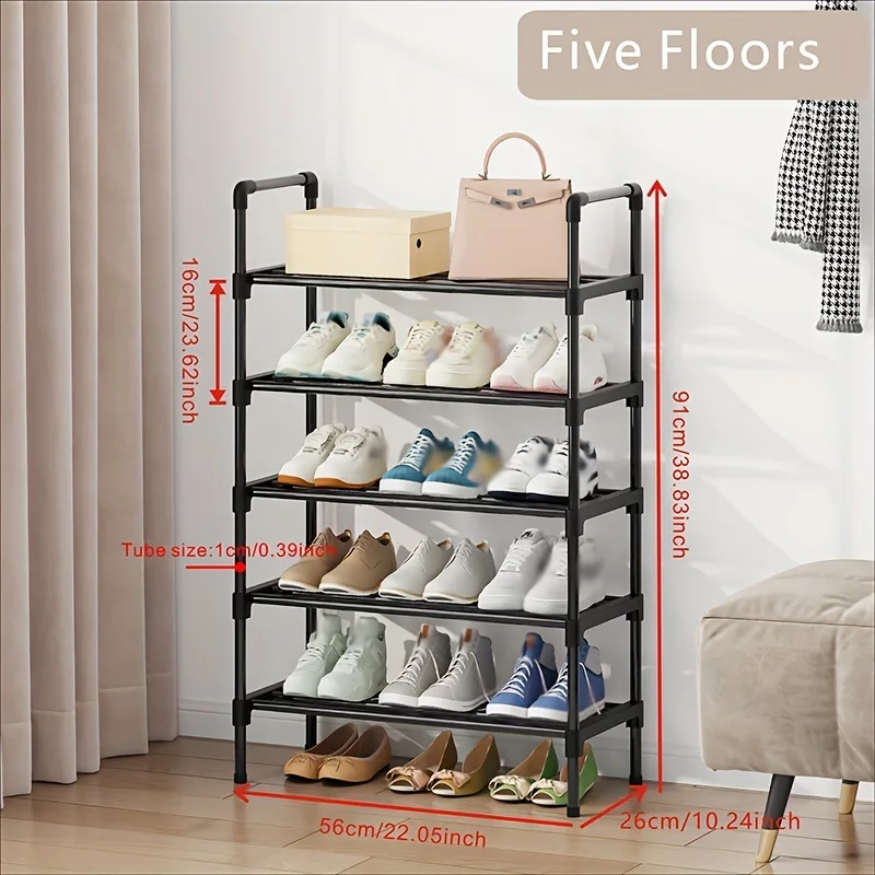 Multi-Tier Stackable Metal Shoe Rack 6