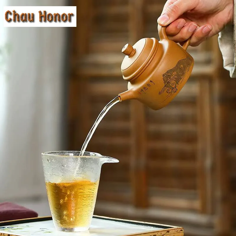 220ml Traditional Raw Ore Section Mud Tea Pot Yixing Purple Clay Teapots Home Filter Beauty Kettle Customized Tea Set Supplies