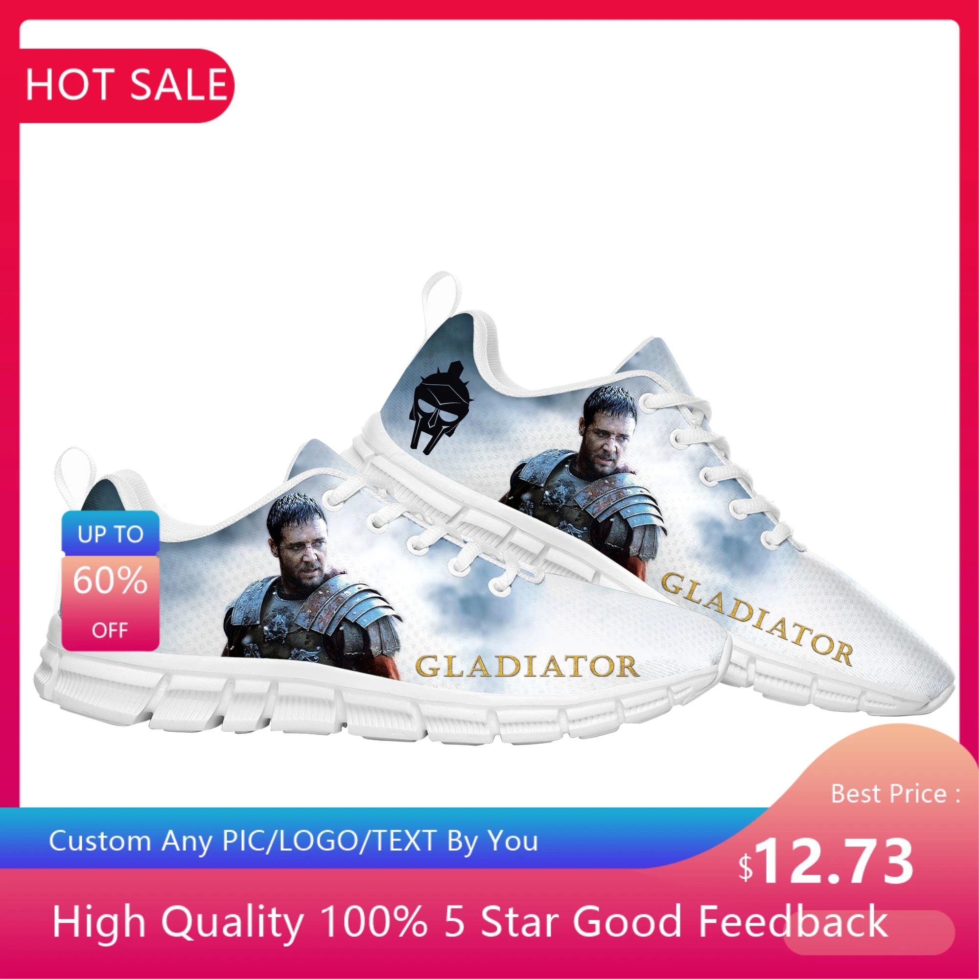 

Гладиаторы, спортивная обувь для мужчин, женщин, подростков, детей, Рассел Кроу, кроссовки, высокое качество, повседневные кроссовки, пара, обувь на заказ