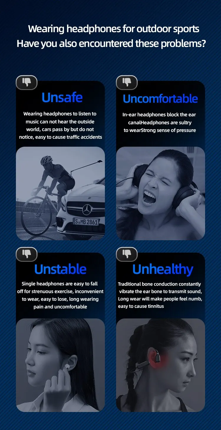 G25 Wireless Headset Bluetooth Earphone Headphones 5.3 Bone Conducting OpenEAR Large Capacity Battery Stereo Waterproof Earbuds S3ccd53f62483493abd48b09ae39616fbw