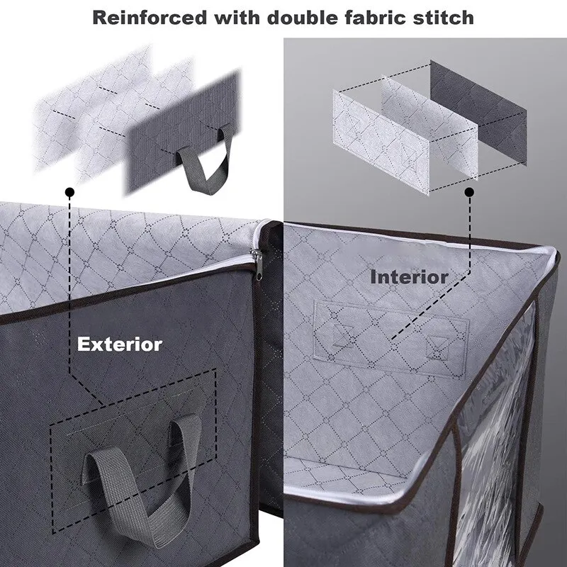 6pcs/set Clothes Storage Bags Upgraded Foldable Fabric Storage Bags Storage Containers For Organizing Bedroom 5