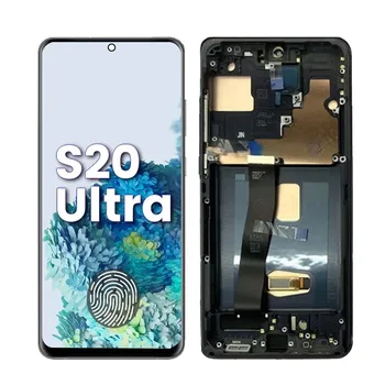 Display OLED 6.78 per Samsung Galaxy S20 Ultra LCD G988 con telaio, gruppo schermo, touch screen, digitalizzatore, LCD per cellulare