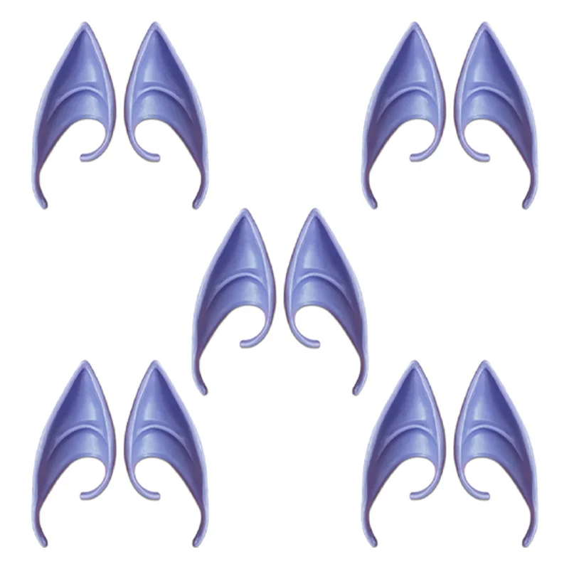 

5 Pairs Jake Sully Neytiri Cosplay Fantasy Elf Ears Cosplay Costume Accessories Avatar Roleplay Fantasia Suit Props Women Men