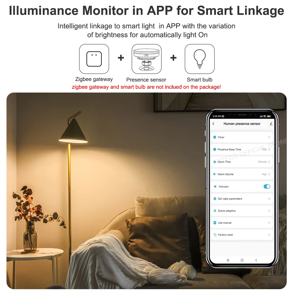 Detector Radar, Sensor de Movimento com Alarme