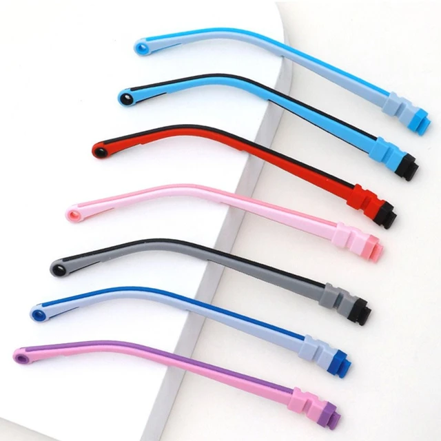 Patillas de gafas de silicona para niños, patillas de silicona de colores a  presión, multicolor opcional, accesorios para gafas para niños - AliExpress