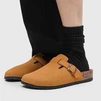 2025 Men Mules Shoe with Arch Support Unisex Classic Beach Birkenstok Mens Shoes Men's Suede Sandals Retro Cork Clogs - Image 3