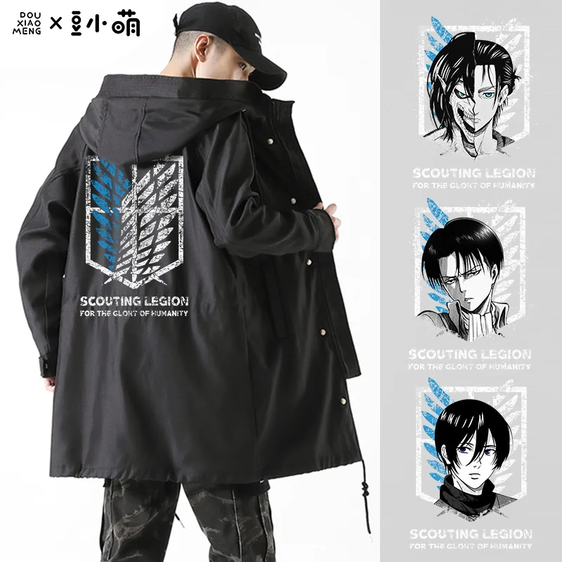 manteau-de-cosplay-eren-mikasa-levi-pardessus-noir-d'attaque-anime-long-coupe-vent-veste-aile-solide-cadeau