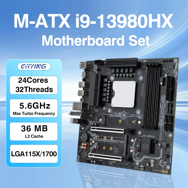 ERYING LGA 1151 Motherboard CPU Combo Interposer Kit i9 13980HX