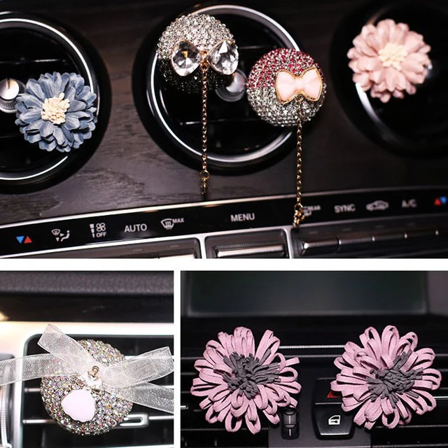 Car Air Freshener Vent Outlet Perfume Scent Interior Decoration Ladybug Aromatherapy Clip Bling Bling Car Styling