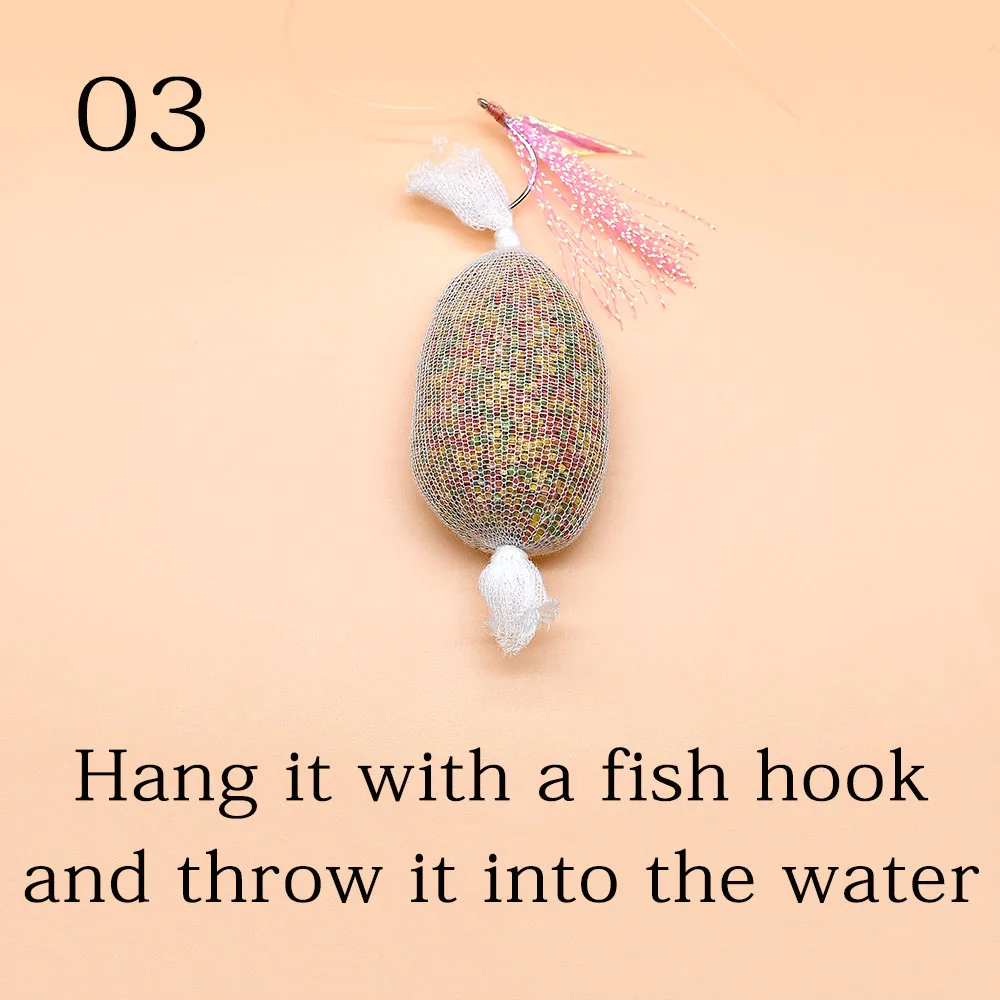 MNFT 1Pcs PVA Mesh Carp Fishing Fast Dissolving No Residue No Smell 25 / 37 /44 MM