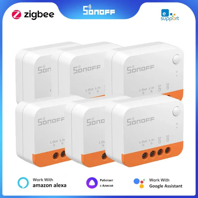 

1/3/4PCS SONOFF Zigbee ZBMINI-L2 / ZBMINI Smart Switch No Neutral Wire Two-Way Control Via EWeLink APP Support Alexa Google Home