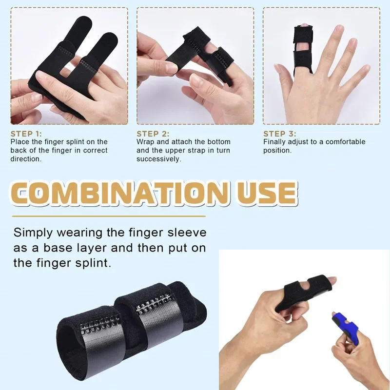 2pcs Trigger Finger Splint Finger Support Brace Finger Stabilizer for Broken Fingers Straightening Arthritis Immobilization Pain 5