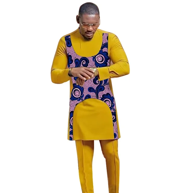 Uche Print and Dashiki Patchwork Outfit