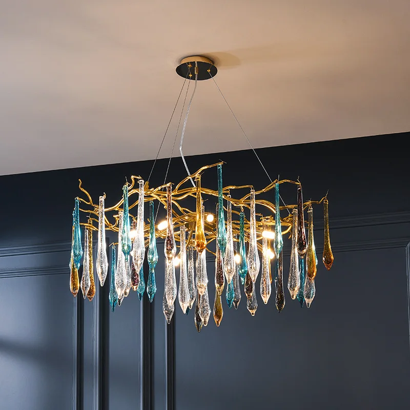 

Modern Crystal Chandelier LED Bubble Pendant Light Bird's Nest Ceiling Lamp Living Room Bedroom Hotel Hanging Light