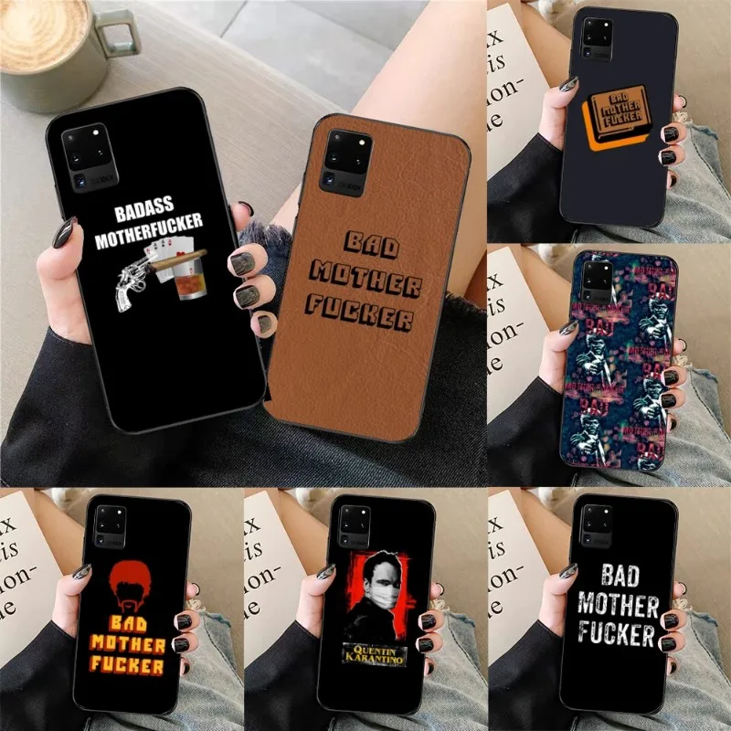Custodia Per Telefono Bad Mother Fxxker Per Samsung Galaxy S23 S22 S21 S20 Plus Ultra M14 M13 M33 M53 Note20 Cover Morbida Nera Per Telefono