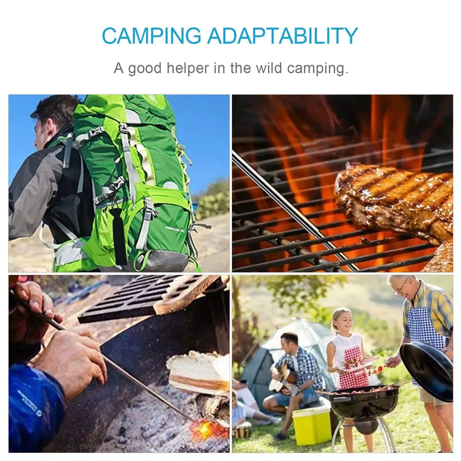 2/1pc Portable Outdoor Camp Cooking Blow Fire Tube hand blower air blower bbq fan barbecue blower metal fan for BBQ Camping Pipe Survival HomeTools Metal Smooth Fire Blower Starter