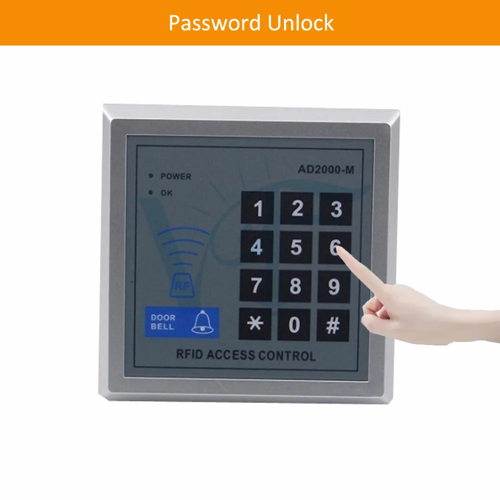 125KHZ ID Tag Keyfobs Intelligent Access Controller Support 1000 Users Keychain Numeric Keyboard ABS Password Unlock Door Opener