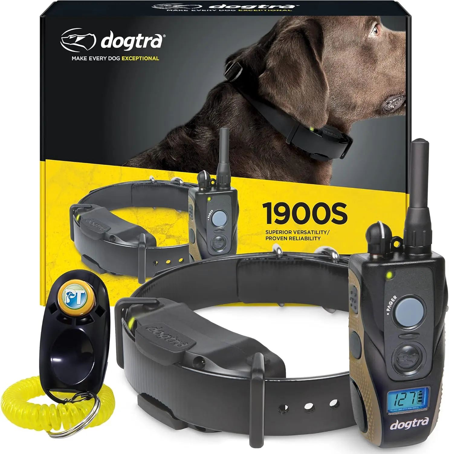 

Dogtra 1900S 3/4 Mile Range Rechargeable E-Collar with Adjustable Levels for Dogs