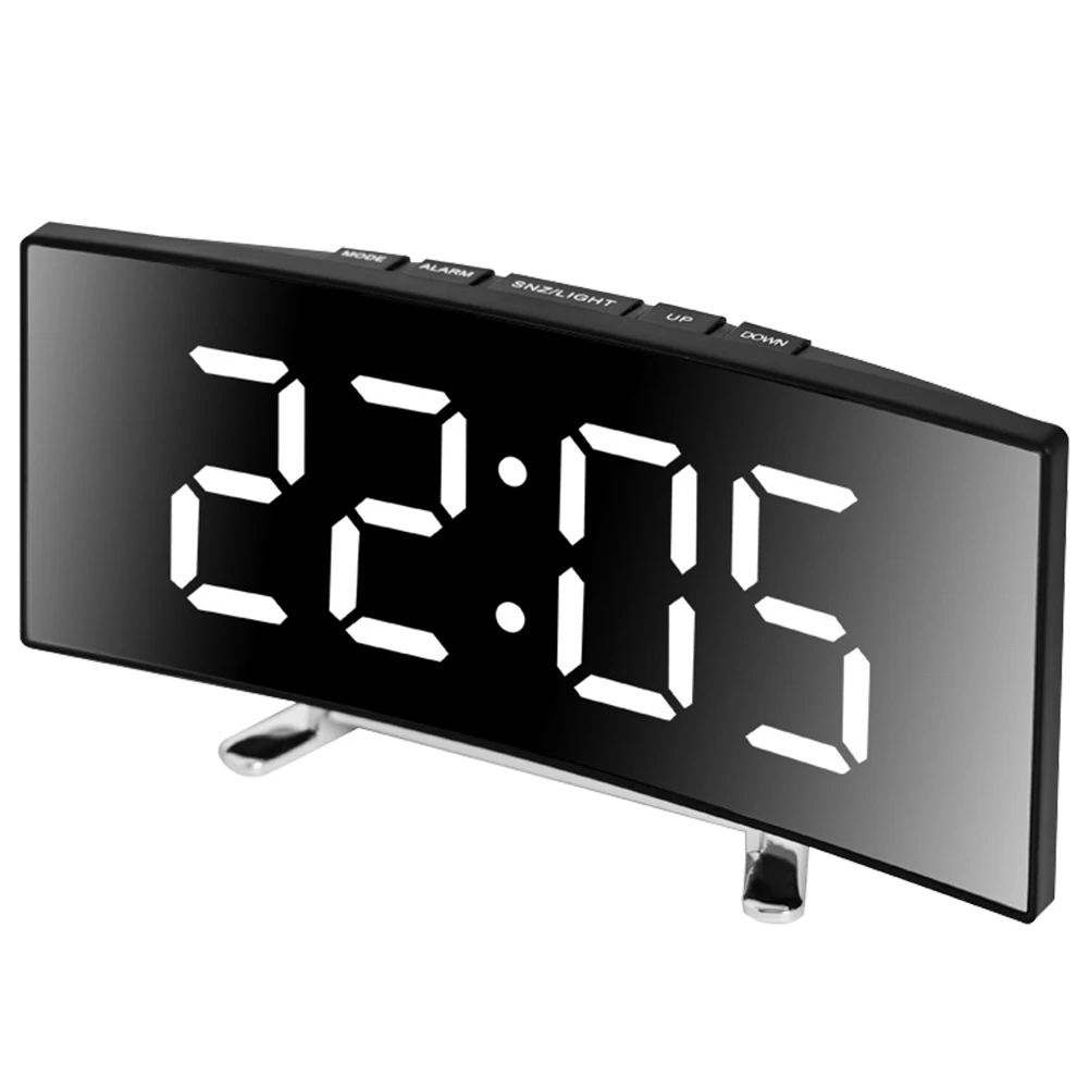 Creative Digital Alarm Clock Snooze Night Mode Smart Alarm Clock USB Charging/Battery Powered Electronic Alarm Clock for Bedroom 5